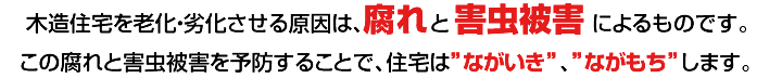木造住宅の劣化原因